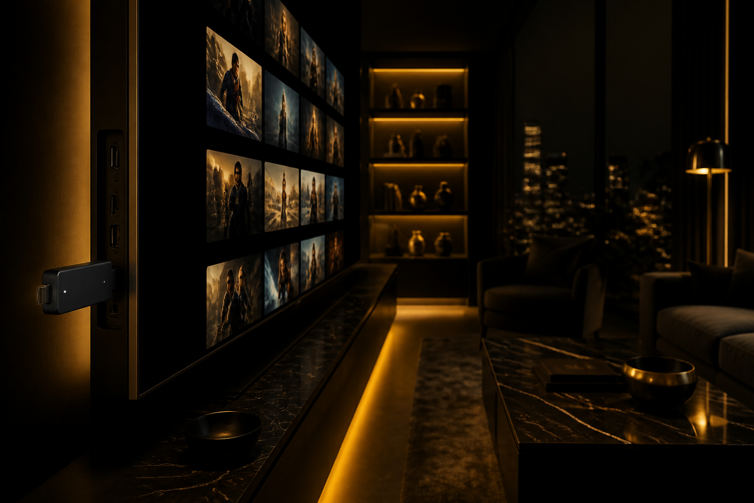 Abonnement IPTV sur Firestick : appareil de streaming connecté à la télévision