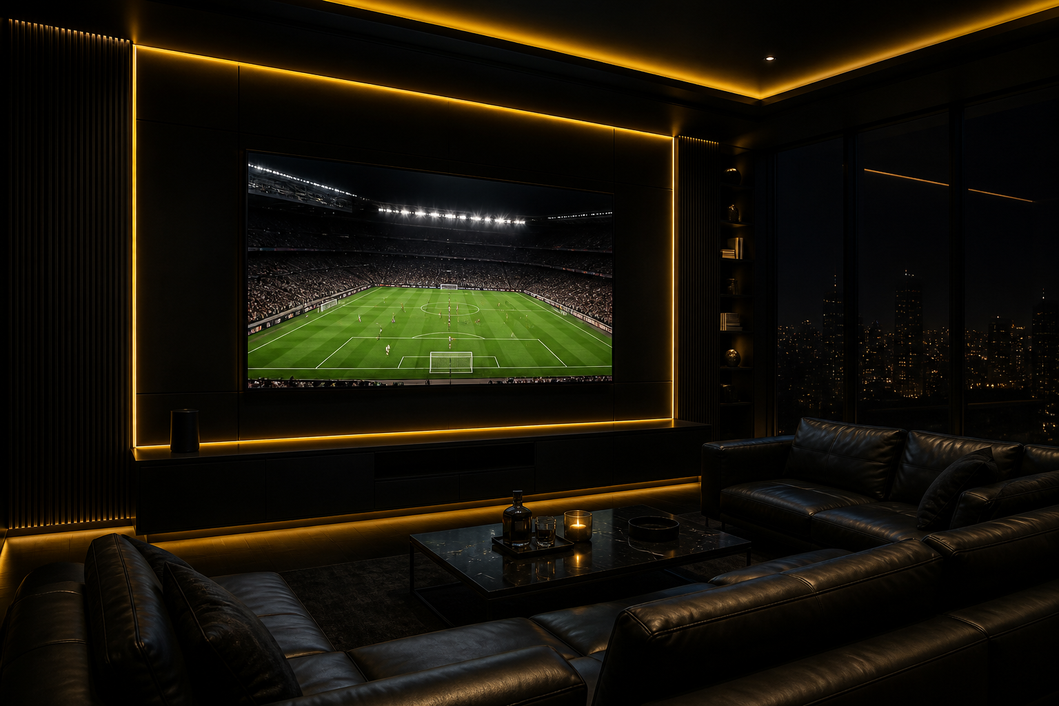 Meilleures options IPTV légales disponibles en France : salon moderne avec télévision connectée premium
